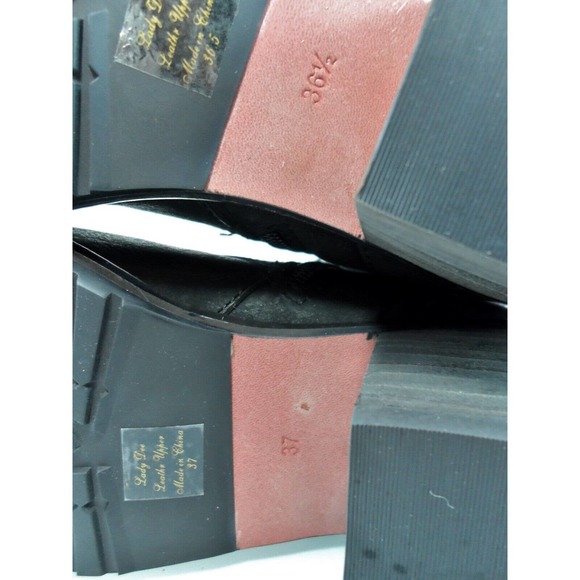 NIB$298 LUXURY REBEL LADY DEE LACE-UP BUCKLED CUFF MOTO BELTED CAFF BOOTS 6.5/7 - Picture 6 of 6